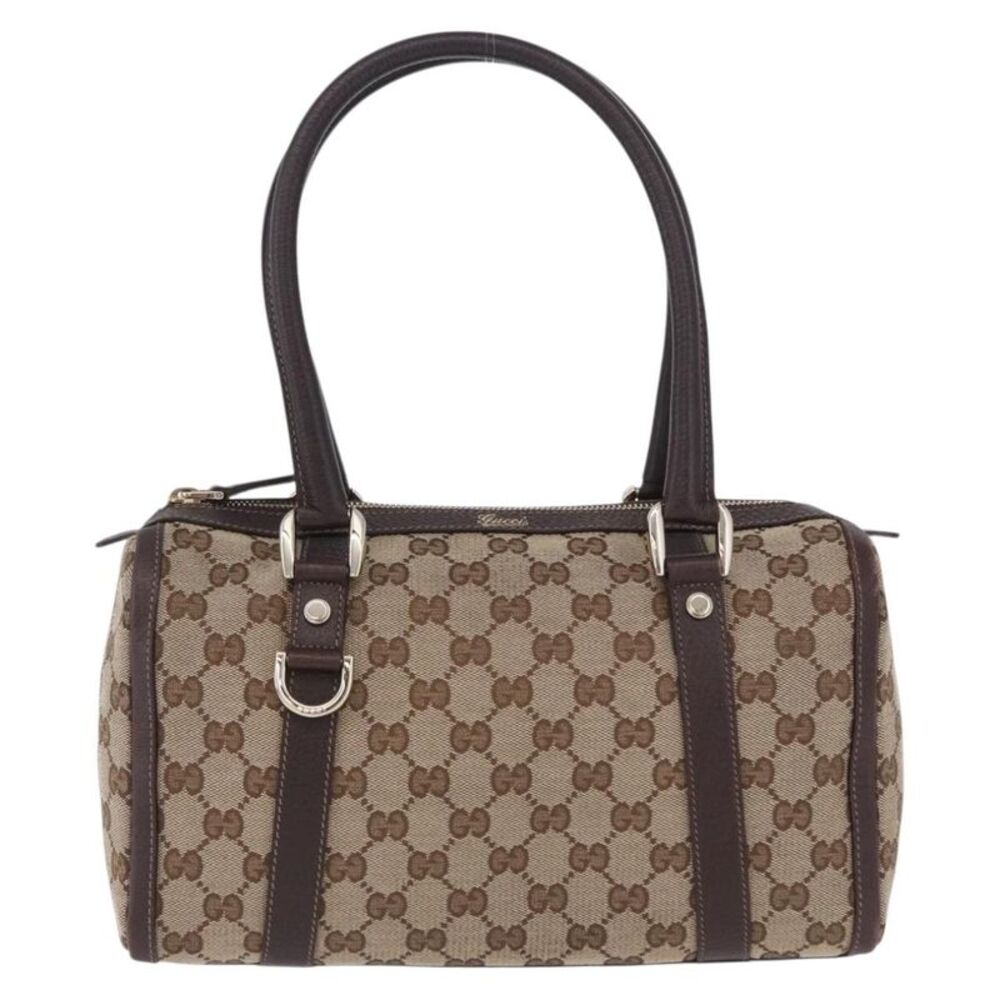 Gucci Abbey Boston Gg Canvas Beige Canvas Handbag